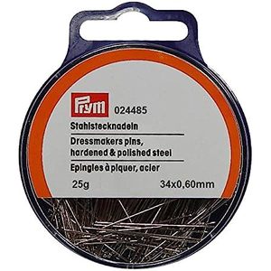 Pins: Prym Dressmakers Pins Hardened Poloshed Steel 3xx 0.60mm 25g