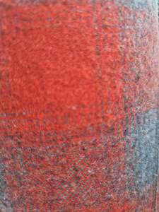 Basic Suiting Dress Fabric: Red & Grey Check Wool C/1 50%Wool 50%Acrylic