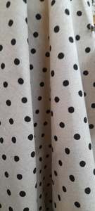 Linen Dress Fabric: Natural Spot Natural/Black 110cm 80% Cotton 20% Linen