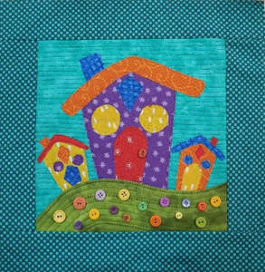 Cushion Patterns: Happy Houses Cushion Pattern