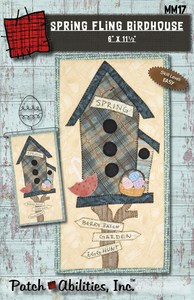 Wall Hanging Patterns: Spring Fling Birdhouse Wallhanging Pattern