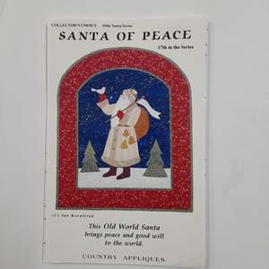 Christmas Patterns Advent Calenders: Santa of Peace Wall hanging