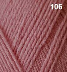 4ply Yarn: Lullaby 100% 4 Ply Baby Merino Rose Shade 106