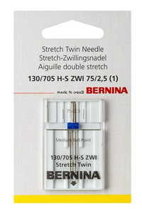 Bernina Sewing Machine Needle 130/705H-S Stretch Twin 75/4mm