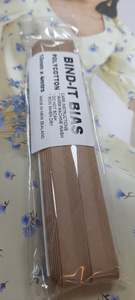 Cotton Bias And Stretch Binding: Bias Binding 10mm Camel