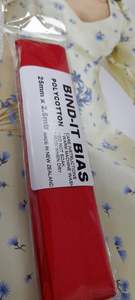 Cotton Bias And Stretch Binding: Bias Binding 25mm Red
