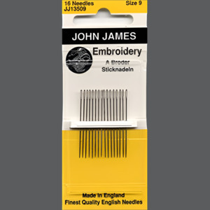 John James Embroidery  Size 9