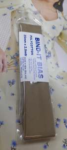 Bias Binding 25mm Khaki