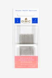 Hand Sewing Needles: DMC Embroidery No.7
