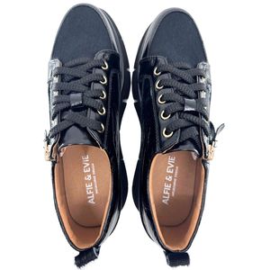 ALFIE & EVIE BINDI BLACK PATENT PONY