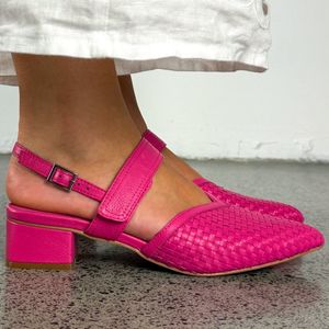 Heels: MINX ALISSA HOT PINK WEAVE