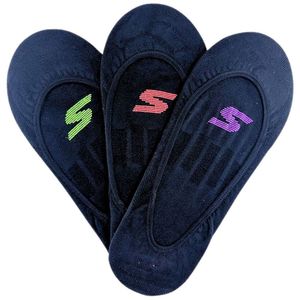 Accessories: SKECHERS 3PK MICROFIBRE SUPERLOW LINER SOCKS BLACK