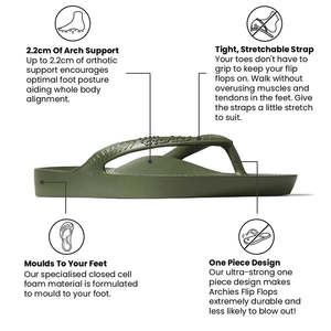 ARCHIES ARCH SUPPORT JANDALS KHAKI