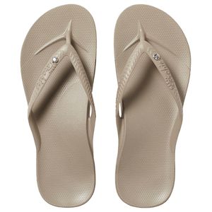 Archies: ARCHIES ARCH SUPPORT JANDALS TAUPE CRYSTAL