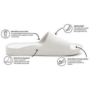 Archies: ARCHIES ARCH SUPPORT SLIDES WHITE