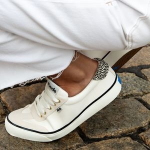 Keds: KEDS JUMP KICK T-TOE LEATHER/SUEDE SNOW WHITE