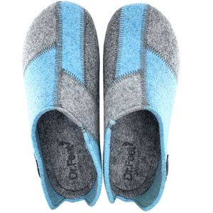 Slippers: DR FEET HILDA LIGHT BLUE COMBO