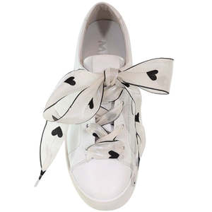 MINX ORGANZA LACES WHITE BLACK HEART