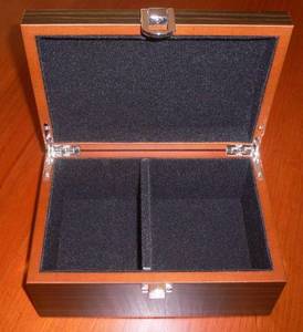 Chess: Two Compartment Macassar Ebony Chest Small