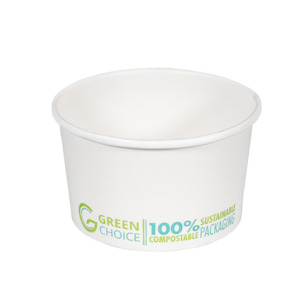 GREEN CHOICE Dessert Tub - White PLA - 1000pcs - 3 Sizes