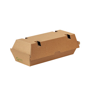 Takeaway Containers: GREEN CHOICE Corrugated Hot dog Box - 200pcs