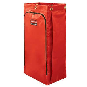 Clearance Stock: Rubbermaid Janitorial Cleaning Cart Vinyl Bag 128L, Red