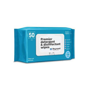 Reynard Premier Detergent & Disinfectant Wipes - Carton of 12. Clearance