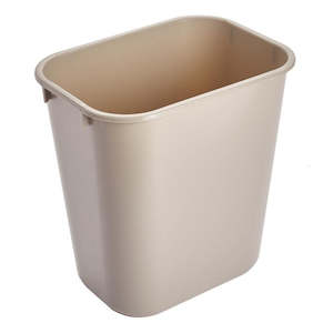 Clearance Stock: Rubbermaid Wastebasket Rectangle 12.9L - Beige or Grey