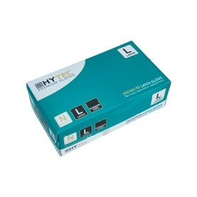 Hytec Natural Latex Gloves, Powder Free, 100/pack
