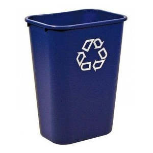 Waste Streaming: Rubbermaid Deskside Recycling Container 39L - Blue