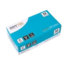 Hytec Clear Vinyl Gloves, Low Powder, 100/pack