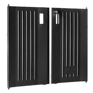 Cleaning Carts: Rubbermaid Executive Locking Door Kit for Traditional Housekeeping Cart - Black