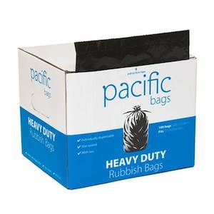 Rubbish Bags: Pacific Garbage Bag Black, 82L - 100 bags/roll, 2 rolls/box