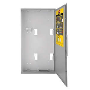 Safety Signage: Rubbermaid Spill Mop Storage Cabinet - Grey