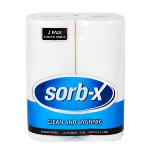 Sorb X Wipers: Sorb-X Kitchen Towel 2 ply - 6 twin packs/case