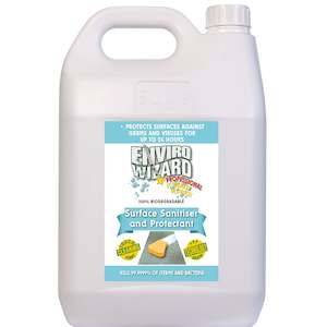 Cleaning Chemicals: ENVIRO WIZARD SURFACE SANITISER - 3 x 5 LITRE