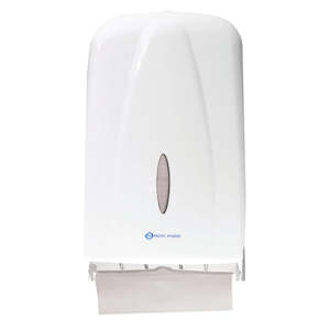 Interleaved Handtowel: Pacific Hygiene Large Capacity Hand Towel Dispenser - White(D56W) or Black(D56B)