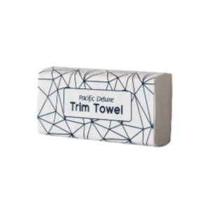 Interleaved Handtowel: Pacific Deluxe Trim Towel 20.5cm x 26cm - 120 sheets/pack, 20 packs/case