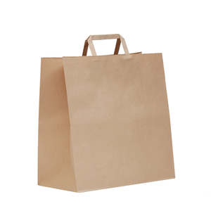 Paper Bags: GREEN CHOICE Flat Handle Checkout Bag - 250pcs - 3 Sizes