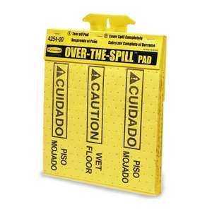 Safety Signage: Rubbermaid Over-The-Spill Pad Tablet; Contains 25 Pads