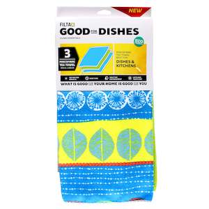 Early Childhood Education: FILTA Microfibre Tea Towel - Sea Pattern - 3 PACK (40CM X 60CM)