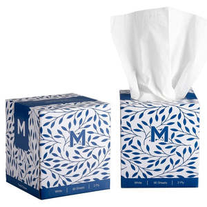 Meets Freight Free: MATTHEWS Cube Facial Tissues - White, 2 Ply, 90 Sheets, FSC® Mix (36)