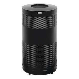 Rubbermaid Commercial: Rubbermaid Classics Open Top - 2 Sizes - Black & Stainless