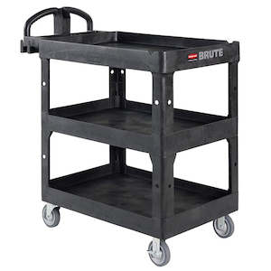Rubbermaid Commercial: Rubbermaid BRUTE® 3-Shelf Heavy-Duty Ergo Utility Cart
