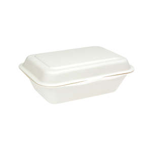 Takeaway Containers: GREEN CHOICE Sugar Cane Rectangular Clamshell - 2 Sizes