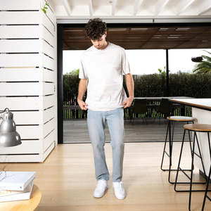 Crate: Easy Stripe Tee - Grey/White