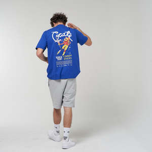 X Space Man Candy Scripted T-Shirt - Blue