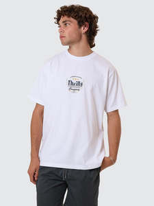 Thrills Mens: OG Strength Merch Fit Tee - White