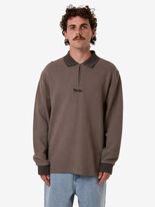 Thrills Union Rugby Jacquard Polo - Falcon Black