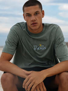 Thrills Mens: Ambient Connections Box Fit Tee - Chinois Green